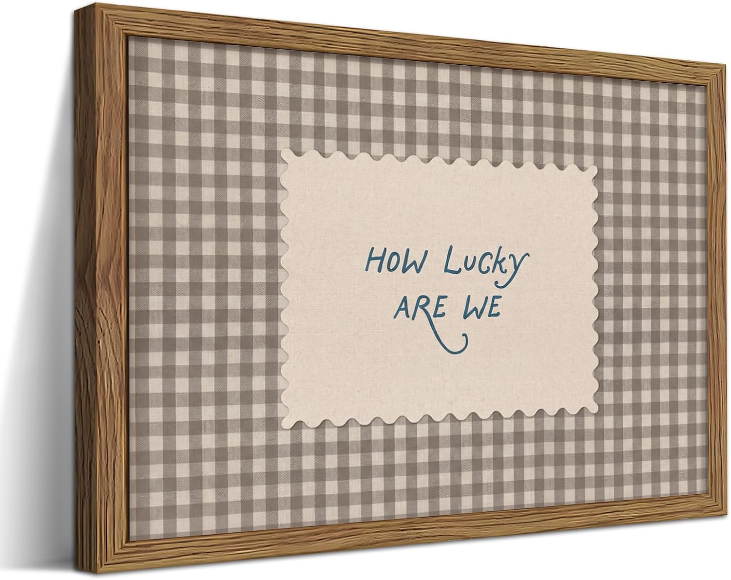 FGFK Preppy Blue Everything Is Figureoutable Inspirational Wall Art Poster Hanger Frame, Trendy Blue Striped Positive