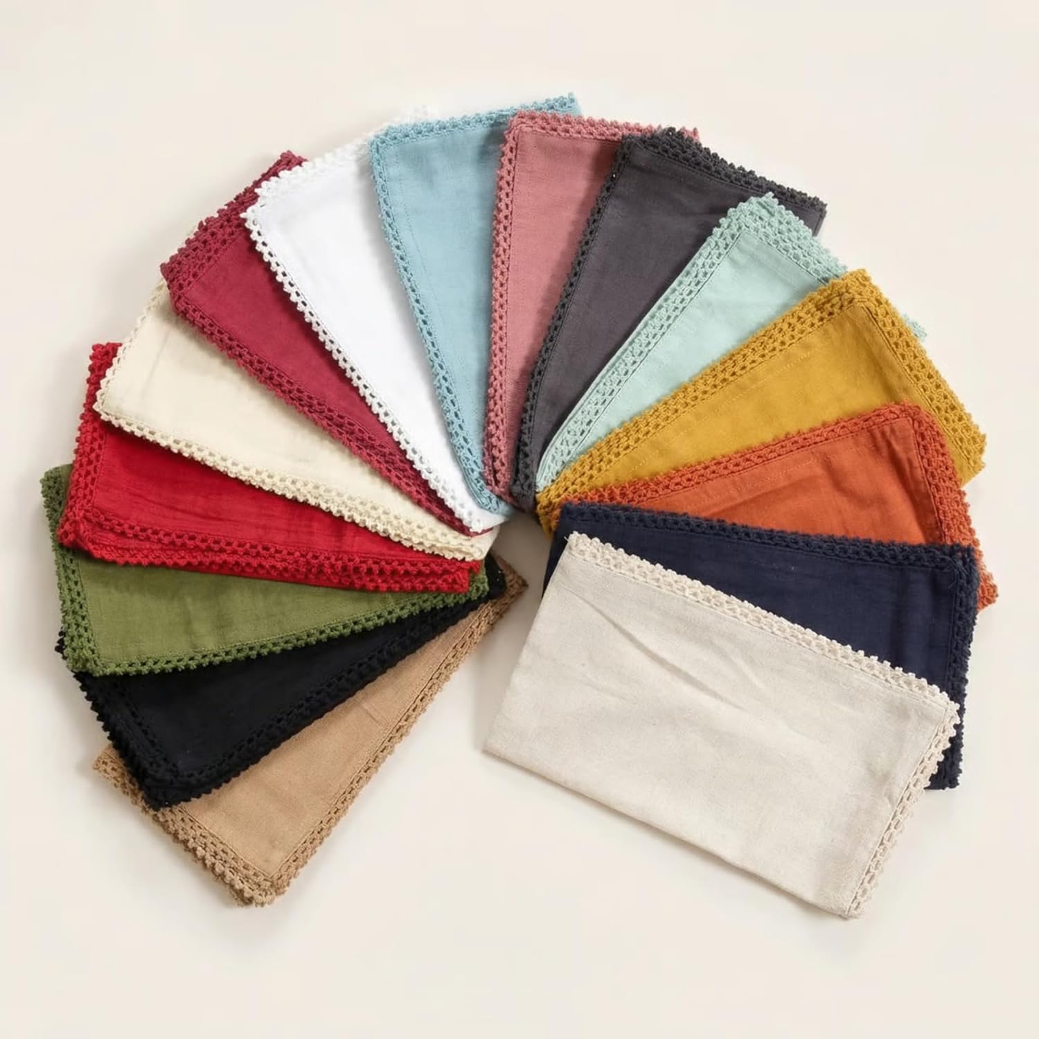 ACCENTHOME Burgundy Cloth Napkins Set of 12 18x18 inch Cotton Dinner Napkins - Washable Soft Premium Hotel Quality