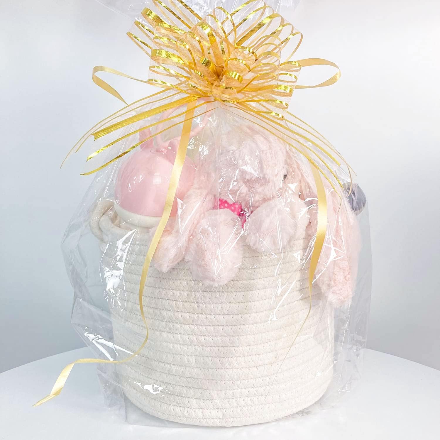 Small Woven Basket / White-a