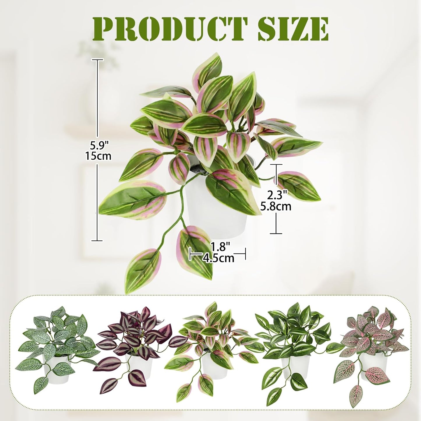 Fake Plants Artificial Plants Indoor Faux Plant / Style 5 / White / Set of 6