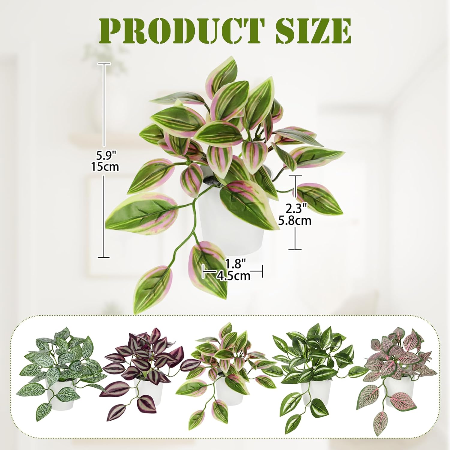 Fake Plants Artificial Plants Indoor Faux Plant / Style 5 / White / Set of 6
