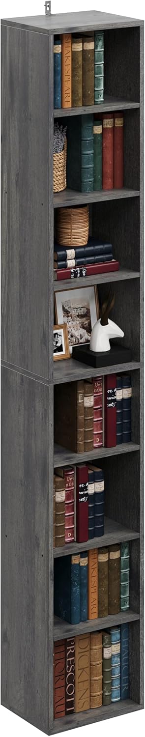 Floor Standing Display Storage Shelves in Tall / Charcoal Grey / 71 Inch
