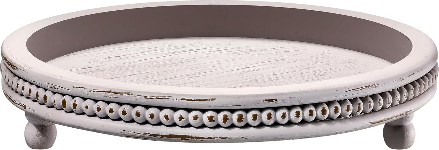 Handmade Wooden Decorative Tray / Gray