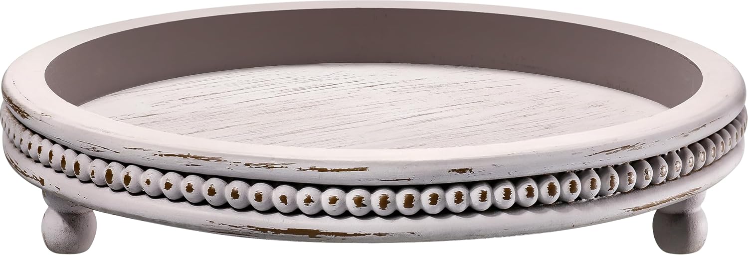 Handmade Wooden Decorative Tray / Gray