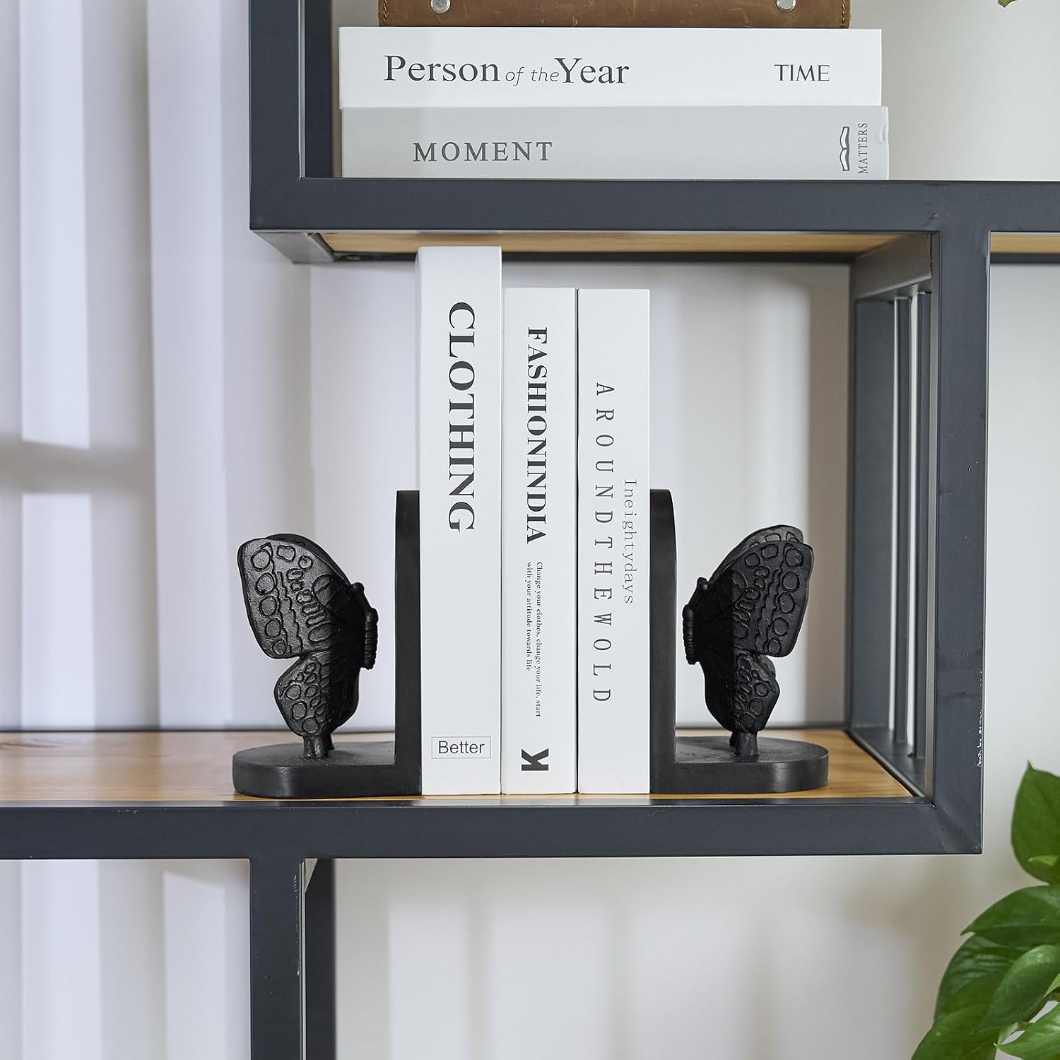 Resin Book Ends / Butterfly Bookends Black