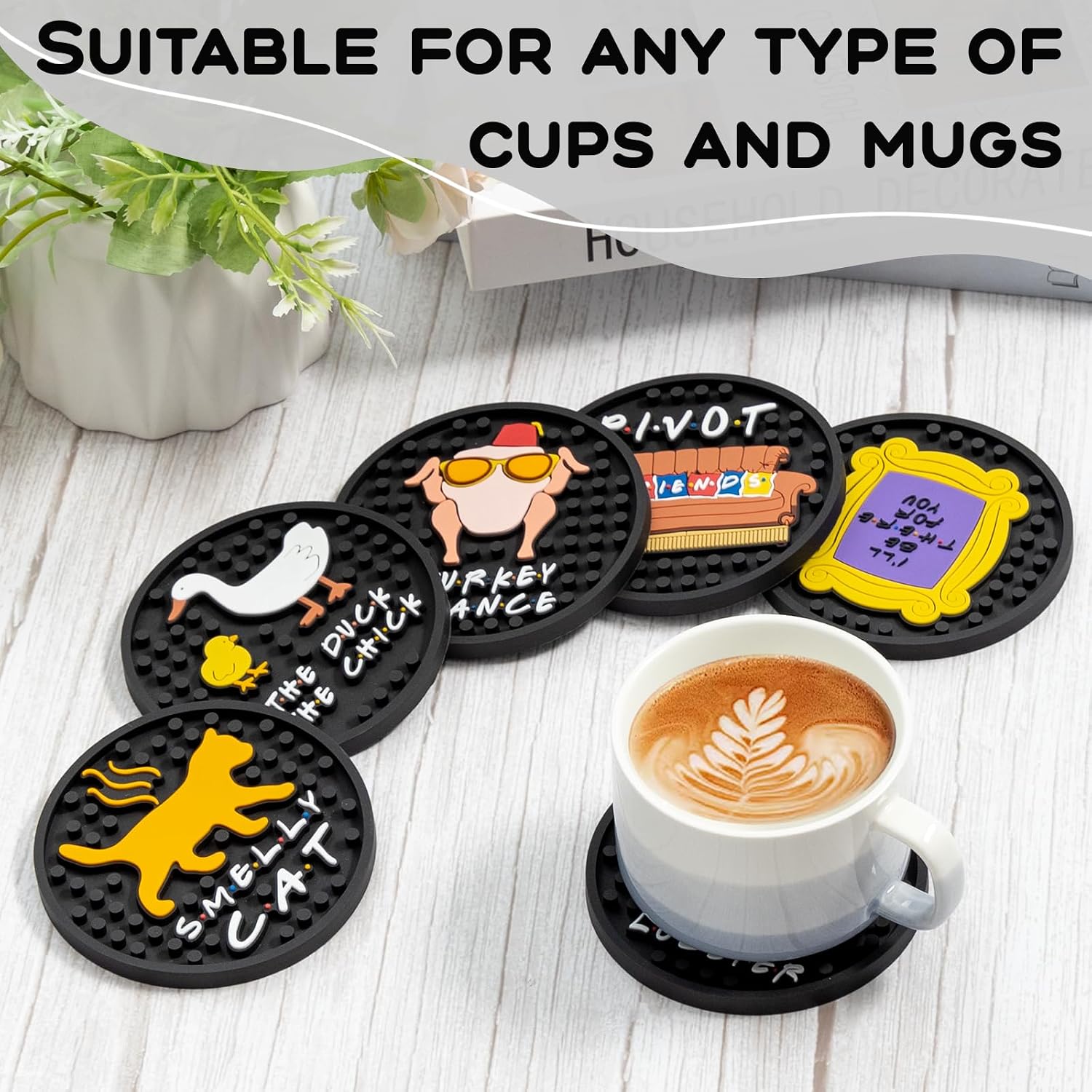 Holder / Silicone Drink Coasters Set