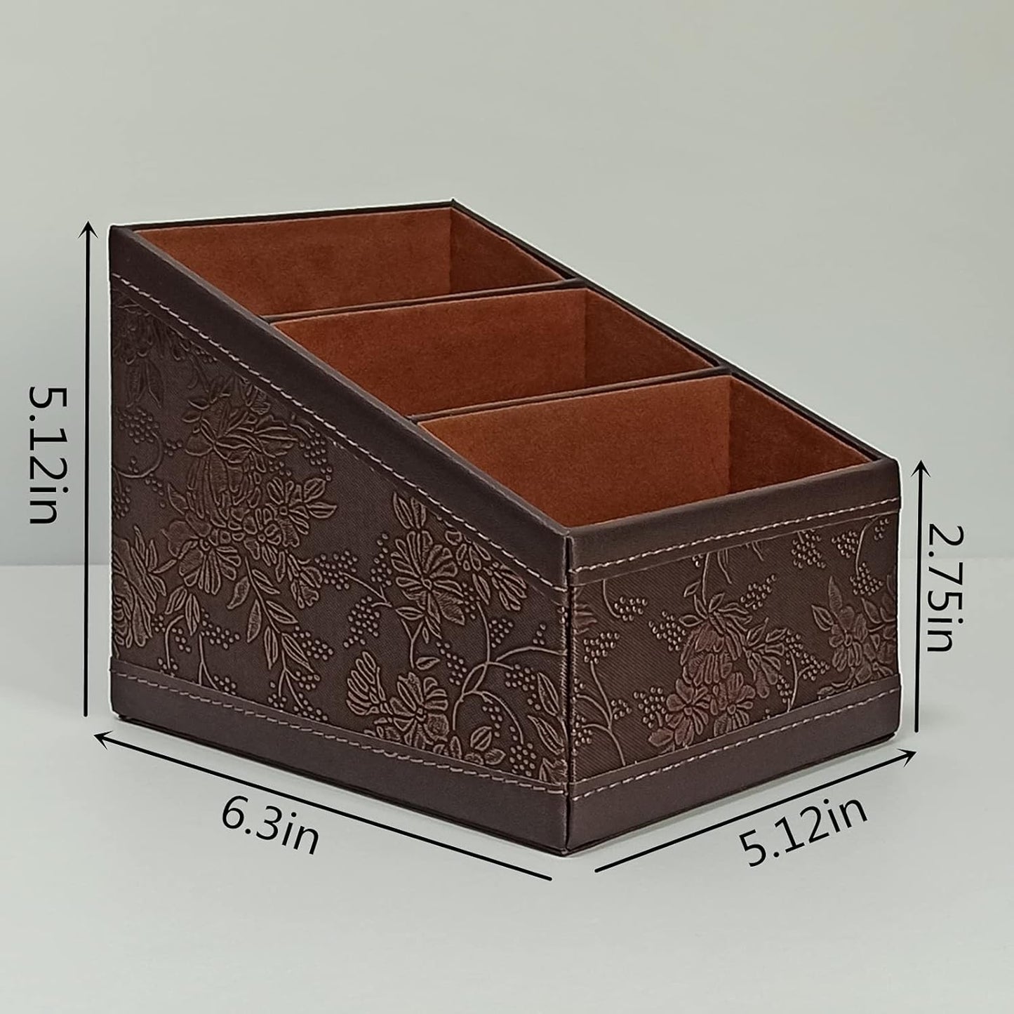 PU Leather TV Remote Control Holder / Brown