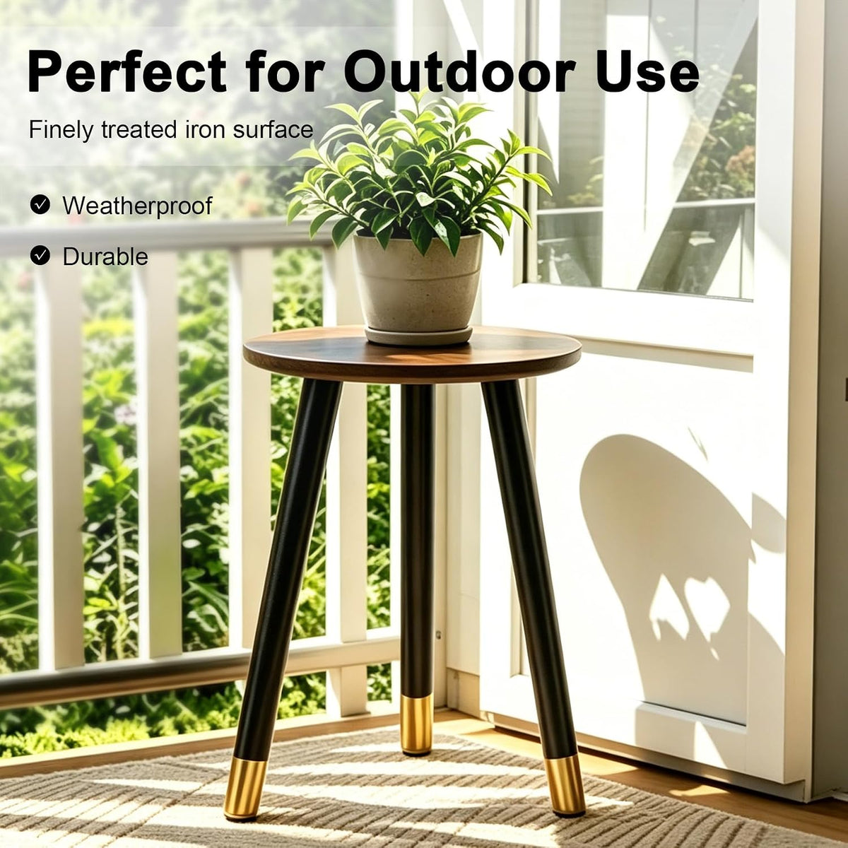 2-Pack Mid Century Plant Stand for Indoor Plants, Modern Metal Flower Pot Holder Stand for Living Room, Decorative