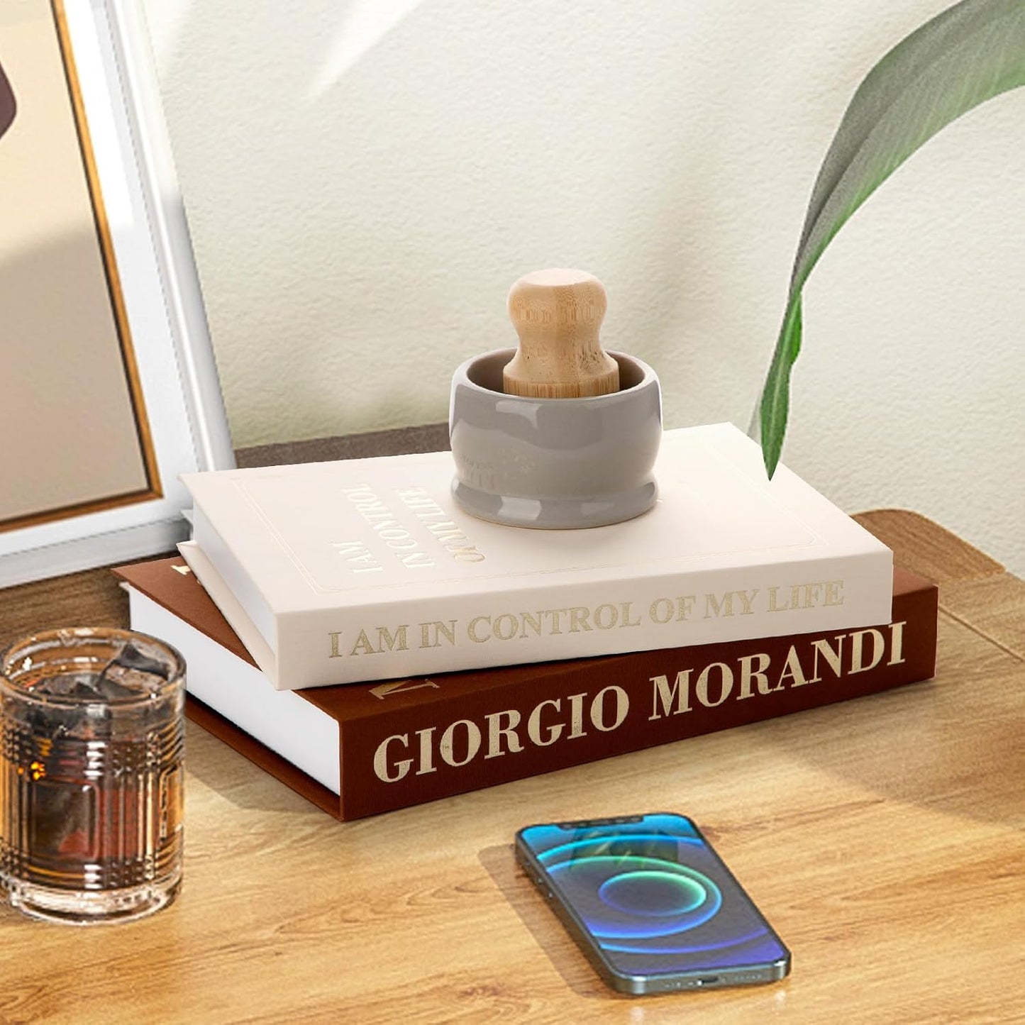 Modern Faux Decor Book for Decoration / Brown-beige