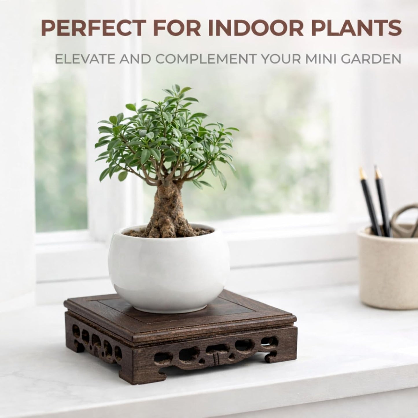 Wood Plant Stand / 5.5 x 5.5