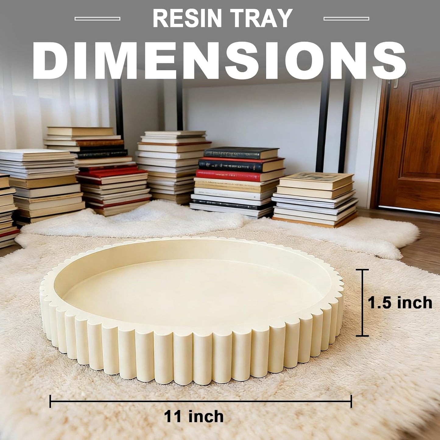 Resin Modern Table Centerpieces Decorative Trays / Gray