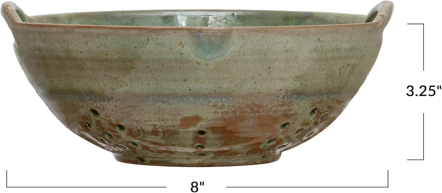 Aqua Reactive Glaze / 8.5"L x 7.75"W x 3.25"H
