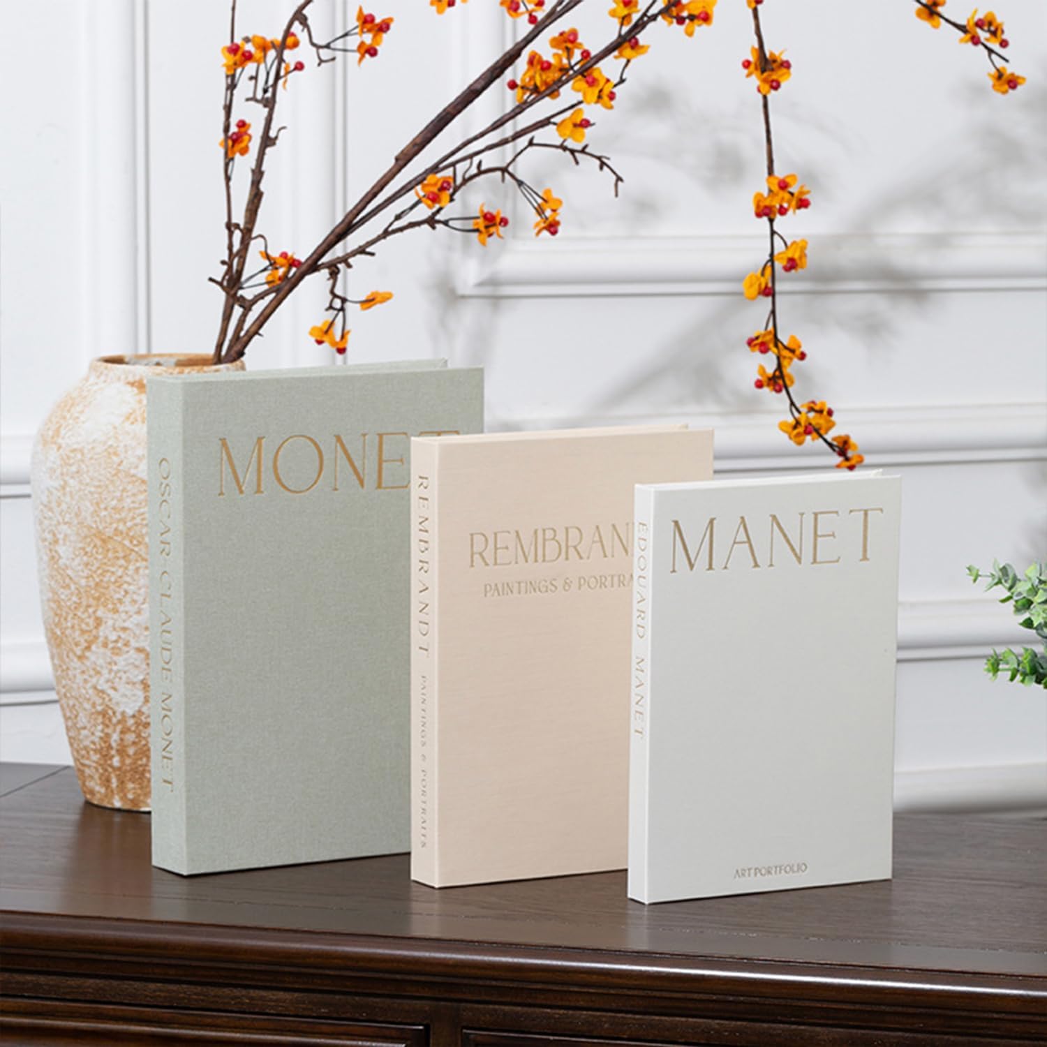 Faux Books Storage Box / Beige / Set of 3