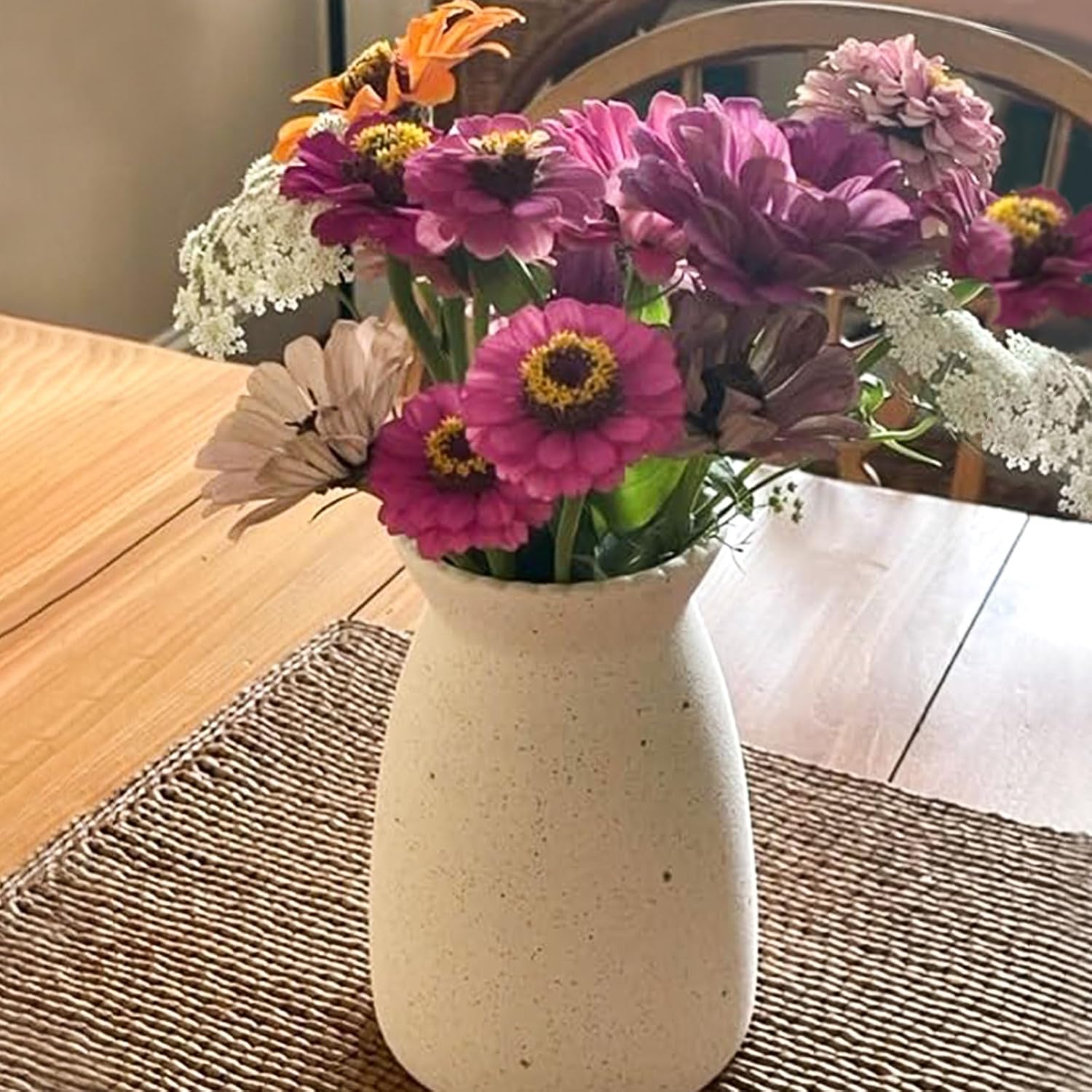 Modern Vases / Flower Vase- Ceramic Vase for Decor / White