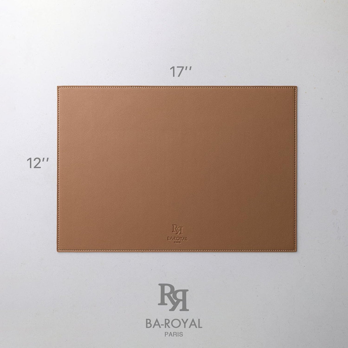 Baroyal Faux Leather Placemats Set of 12 Vinyl Washable Wipeable Table Mats for Kitchen Dining Table Heat Resistant