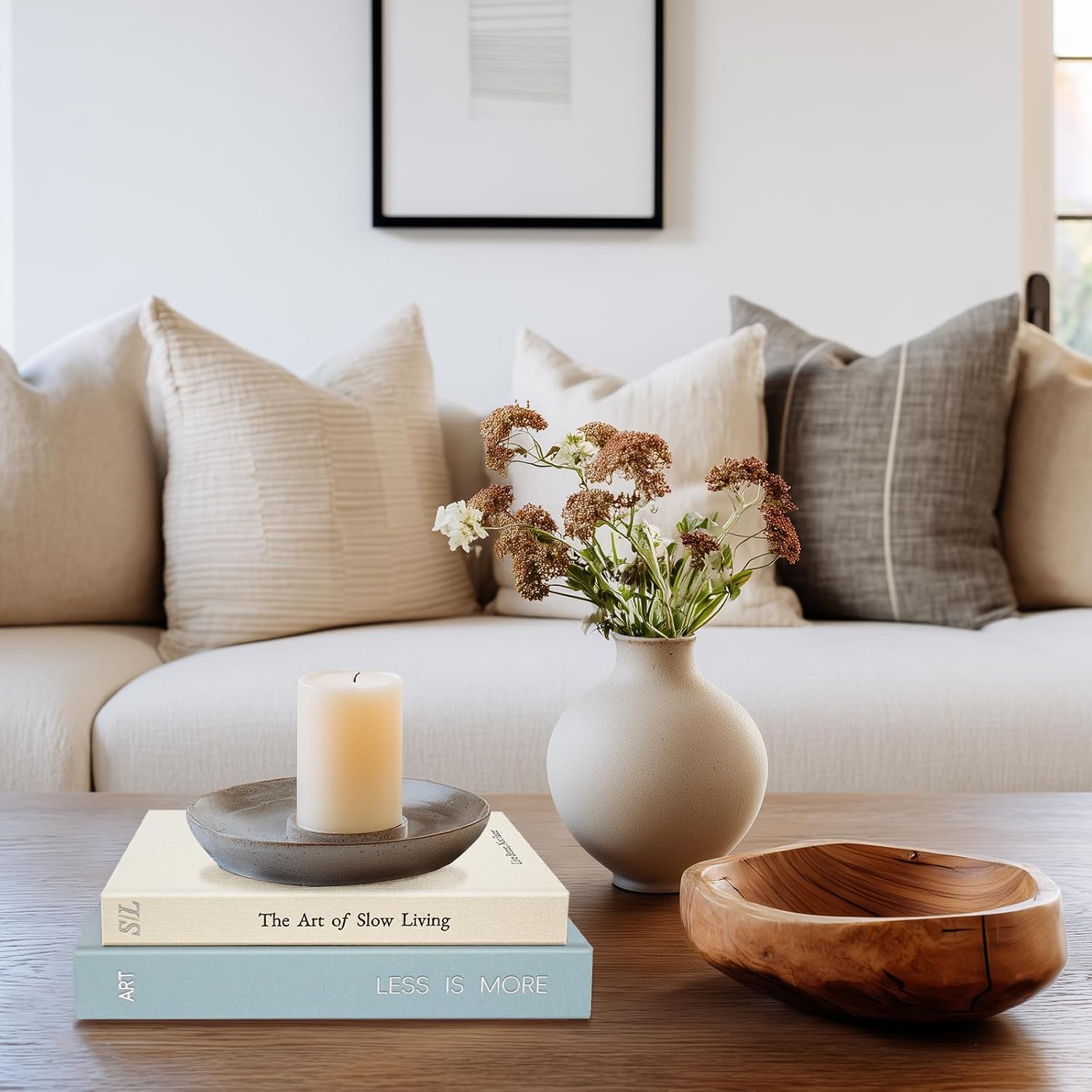 Minimalist Decorative Books / Blue-white / Set of 2