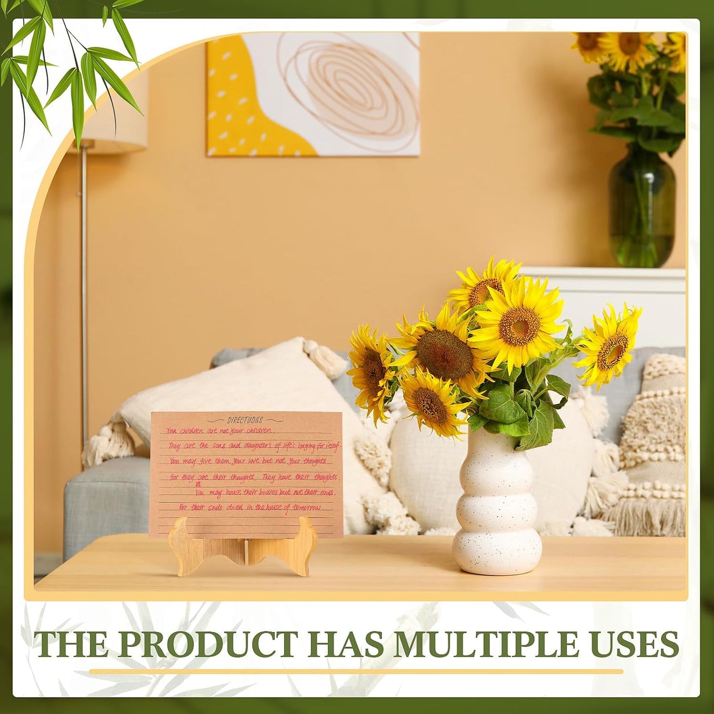 Packs Wooden Display Stand Decorative Plate Stands for Display Picture Frame Holder / Wood / 4 Inch
