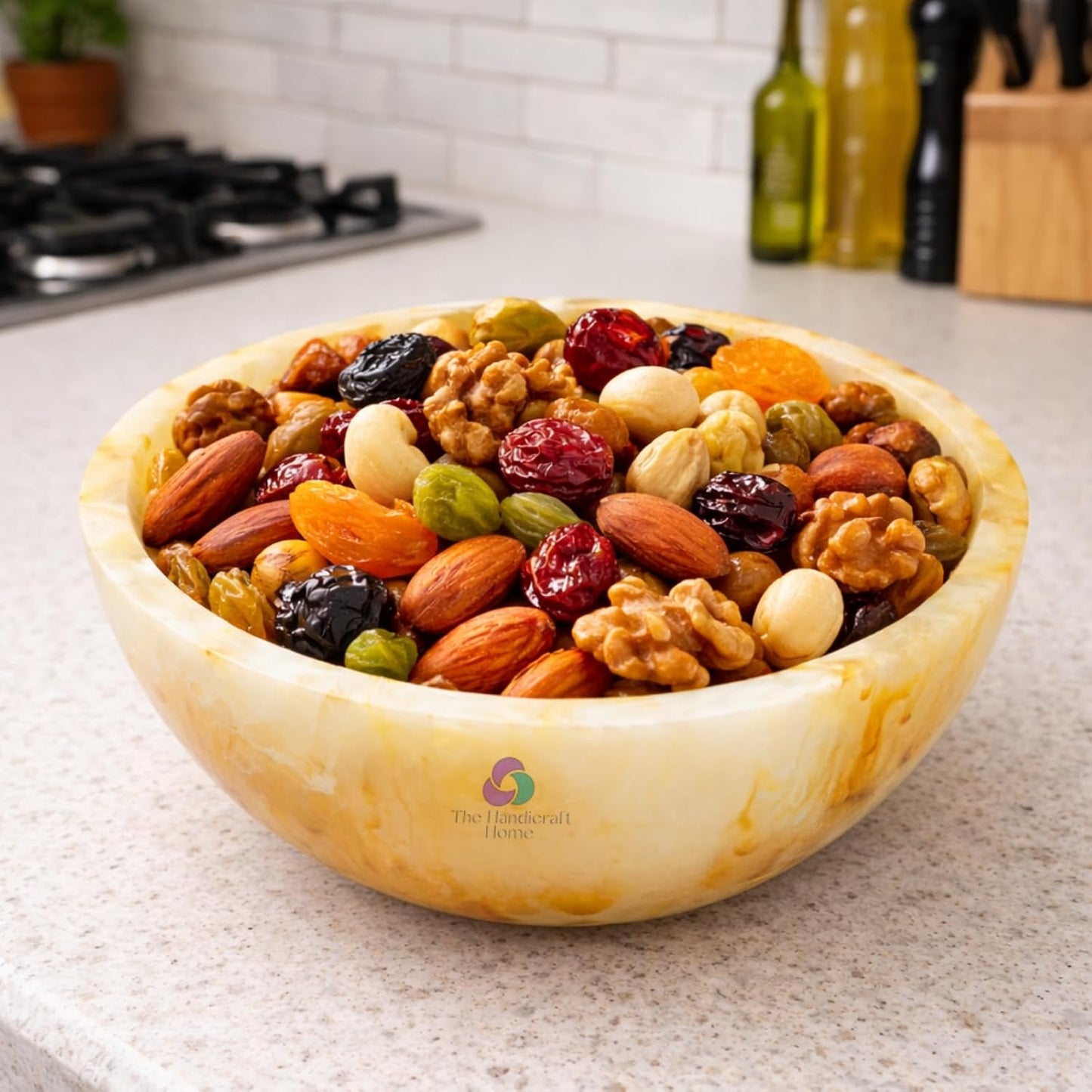 Elegant Handcrafted Resin Bowl / Honey Onyx