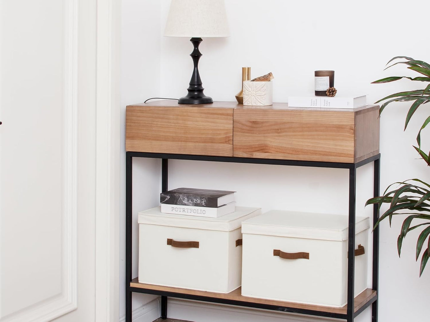 Fabric Storage Bins / Ivory White / Jumbo