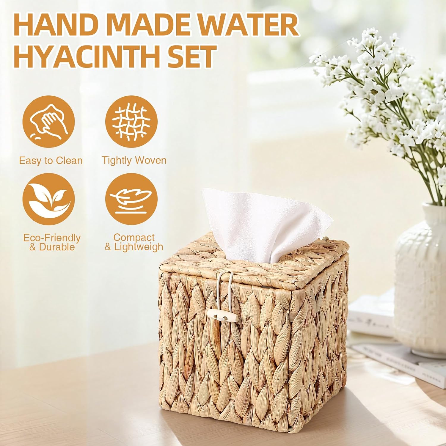 Lid and Tissue Box Holder / Rectangular