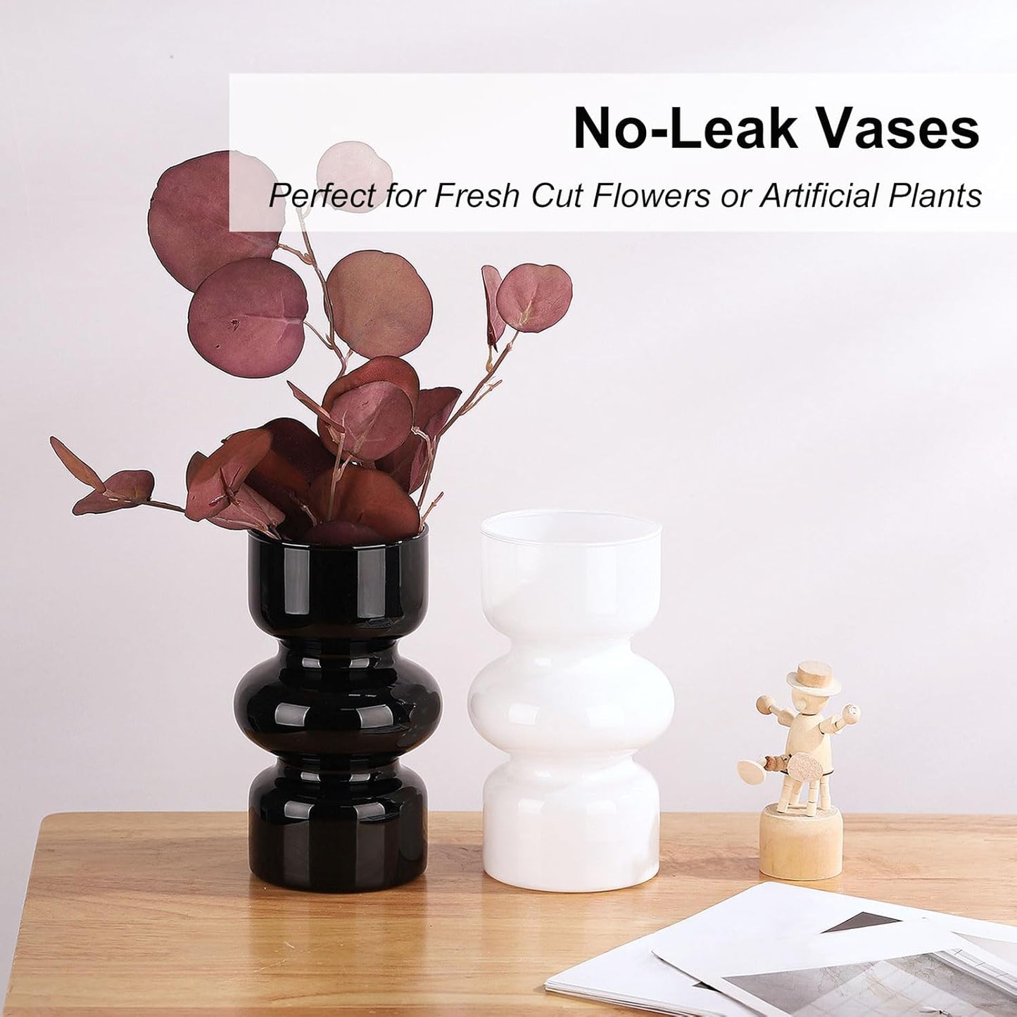 Glass Hydroponic Vase / Blue / 7 Inch