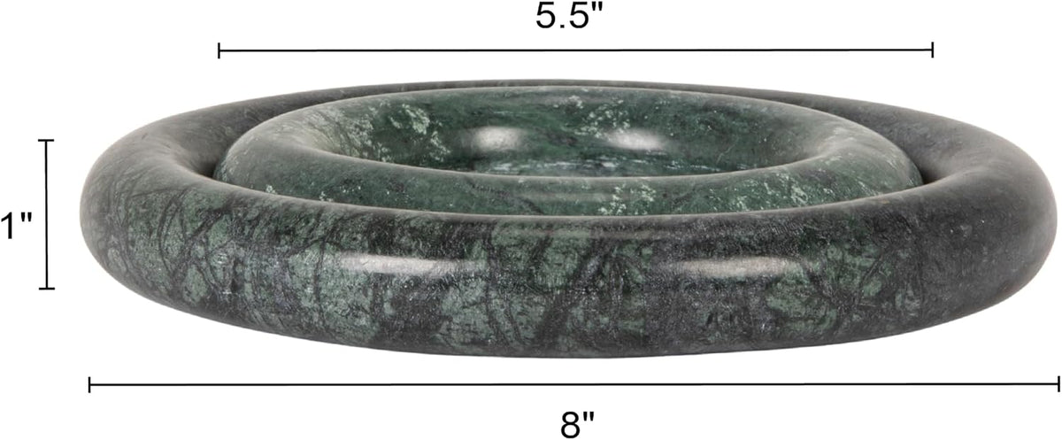 Creative Co-Op Green Marble Trivets, Set of 2