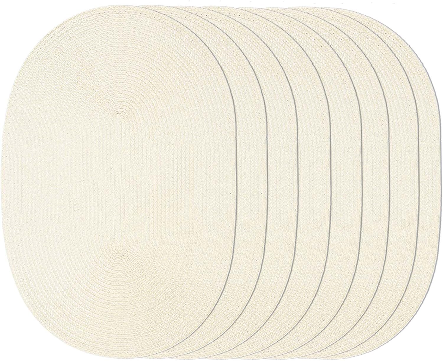 AHHFSMEI Placemats Set of 8 for Dining Table Washable Woven Non-Slip 18x12 inches Placemat Heat-Resistant Durable Table
