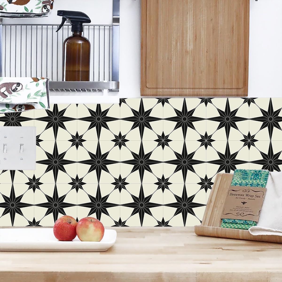 Peel and Stick Self Adhesive Removable Tiles Backsplash / Ds-01-l / 6 x 6 / Set of 16