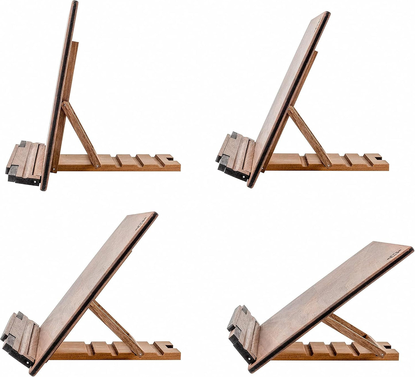 TILISMA Wooden Cook Book Stand – Handmade Walnut Book Holder for Reading Hands Free – Cookbook Stand for Kitchen