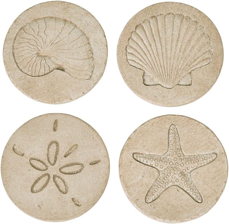 Nautical Outdoor Coasters / Seashell / Set of 4