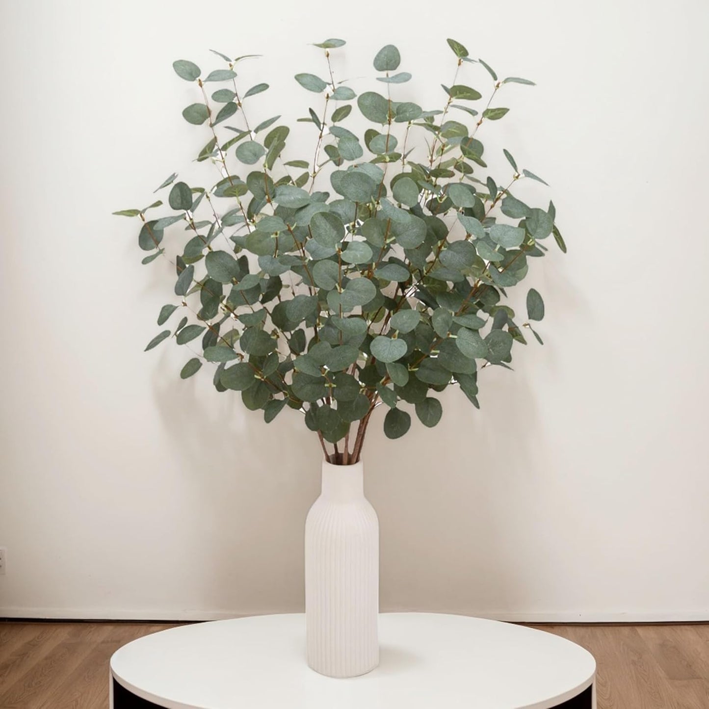 27" Eucalyptus Stems Greenery Stems Eucalyptus Leaf Spray in Green Silk / Dark Green / Set of 6