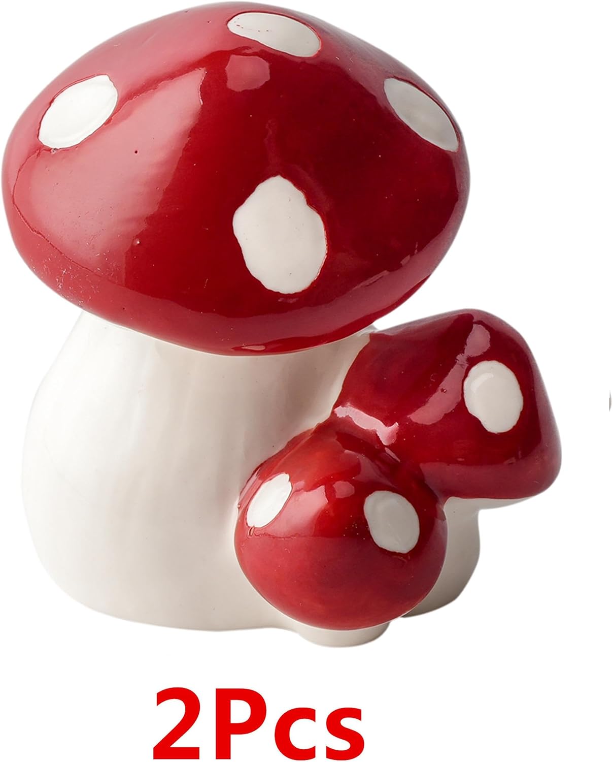 Mushroom Toilet Bolt Covers / Red