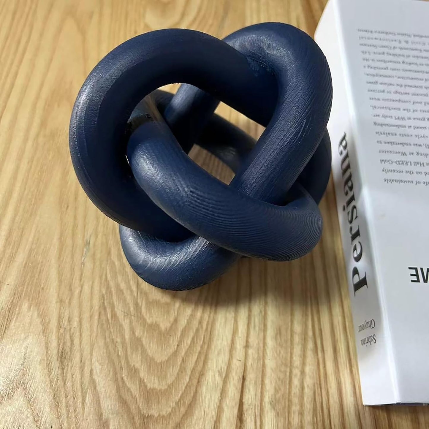 Wood Knot Decor / Navy Blue