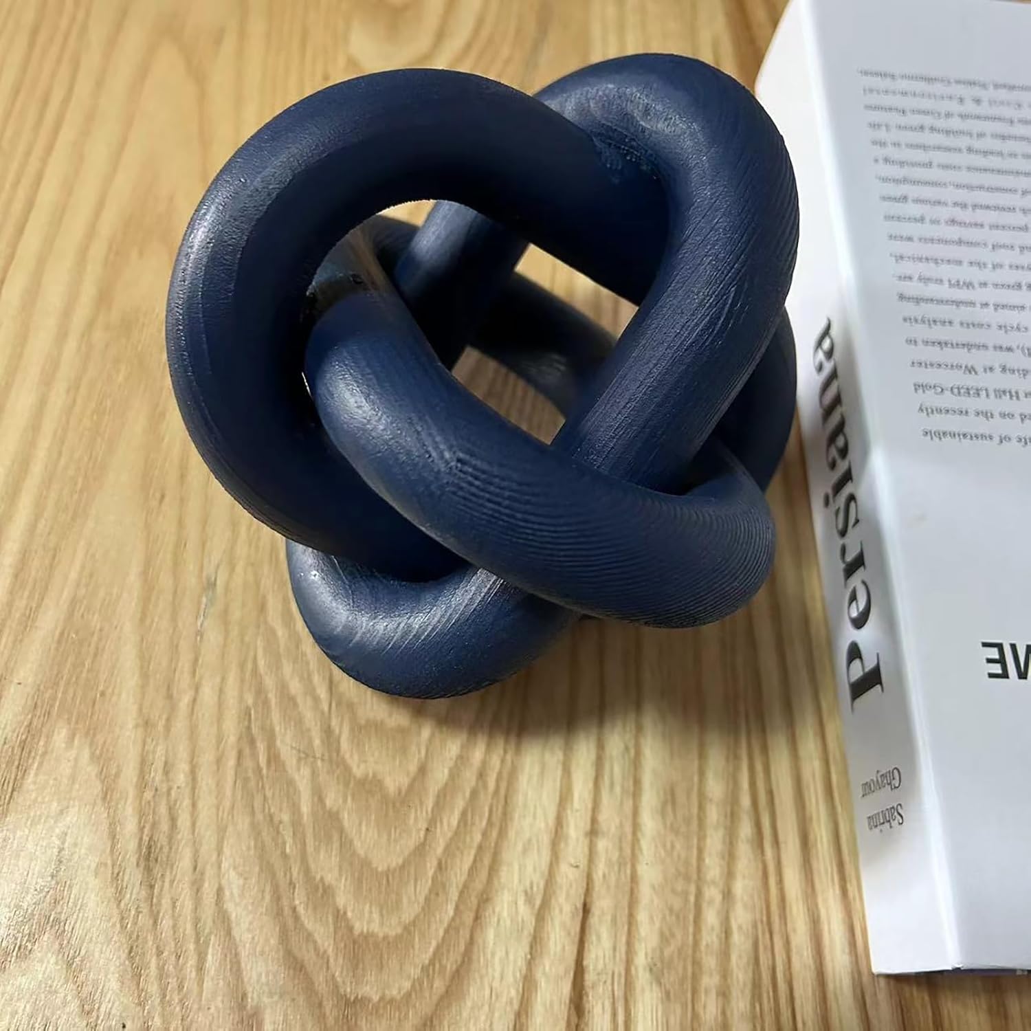 Wood Knot Decor / Navy Blue