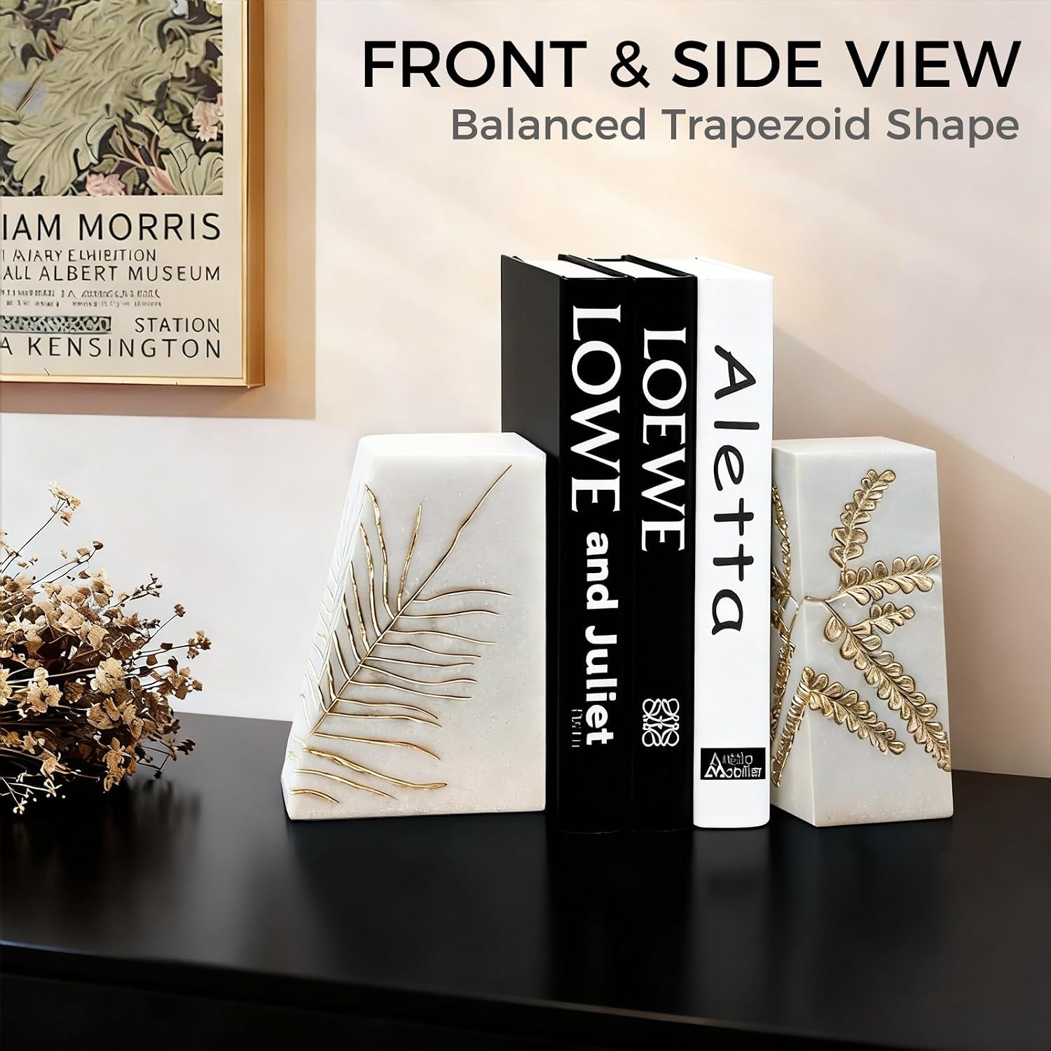 Resin Modern Bookends / Heavy Duty Book Ends