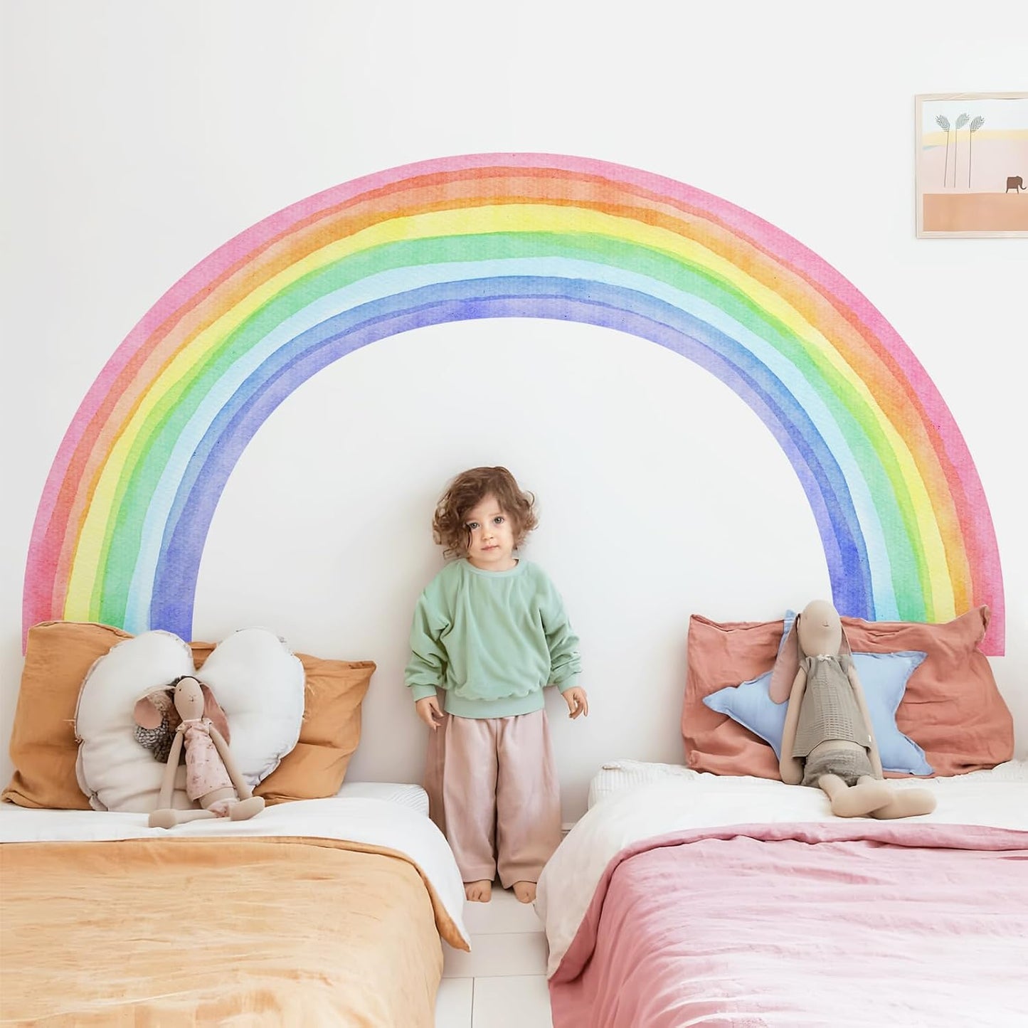 Large Rainbow Wall Stickers / Full Rainbow / 83 x 43