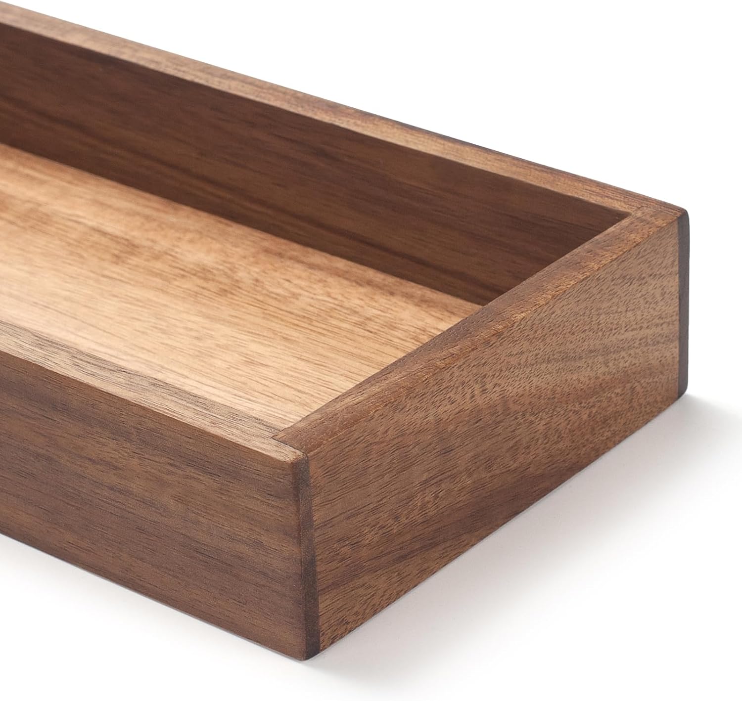 Acacia Wood Toilet Tank Tray for Organizing and Home Decor / 11.8 x 4.5 x 1.6