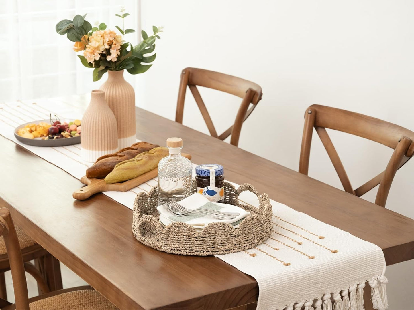 Rattan Serving Trays / Natural / Set of 13