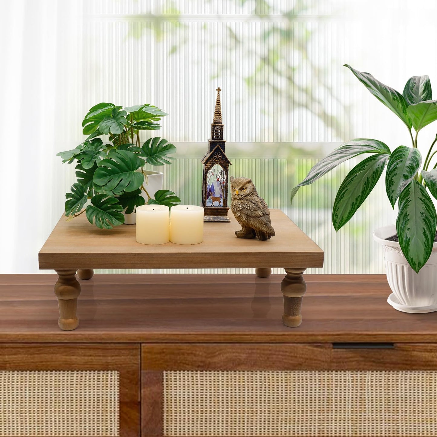 Farmhouse Pedestal Stand / Wood