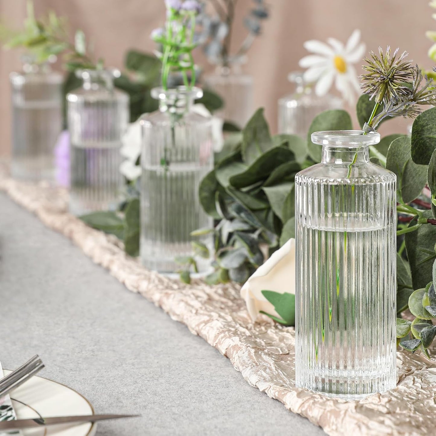 Glass Bud Vases / Clear / Set of 20