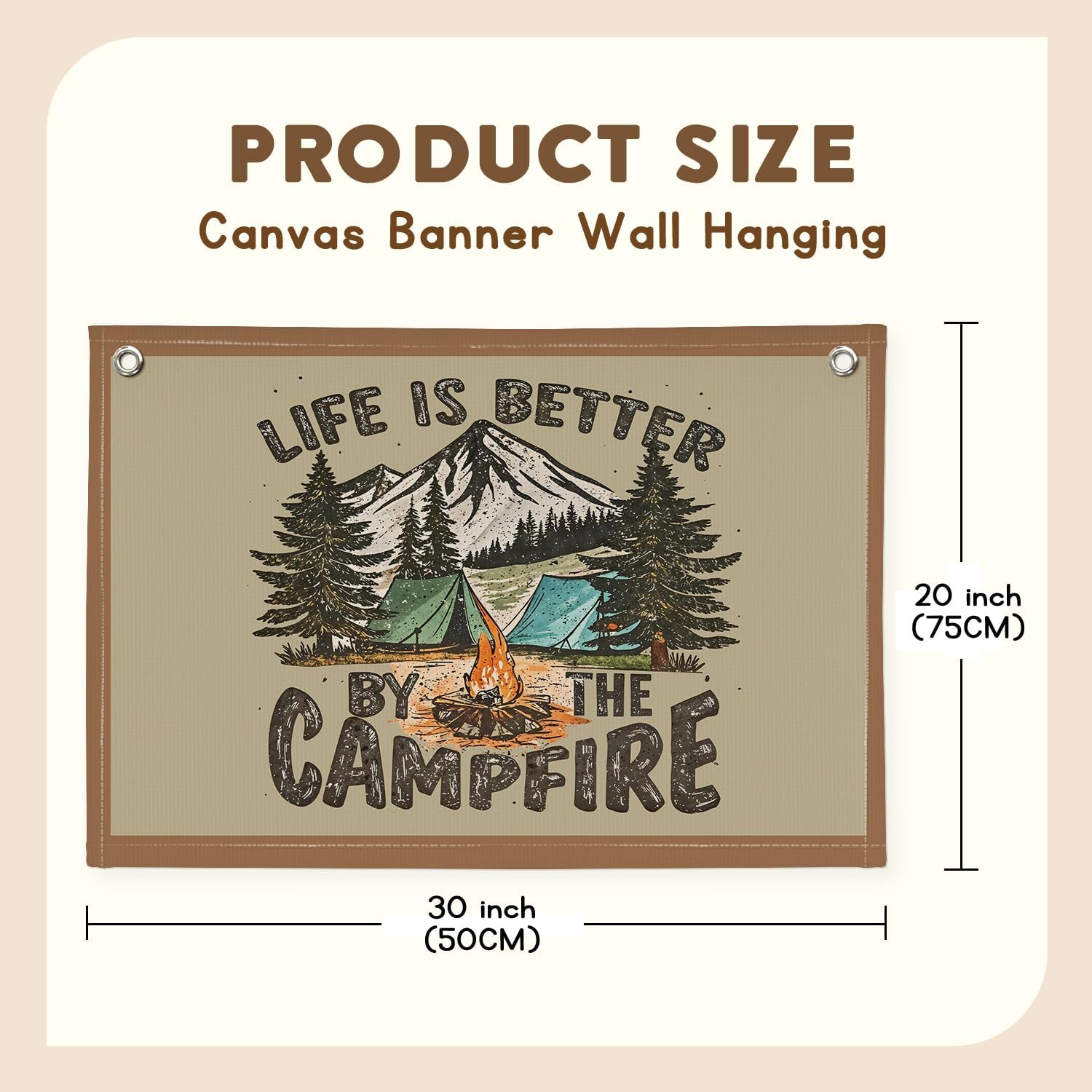 Camp Flag Banner for Summer Camp Decor / Life Is Better By The Campfire