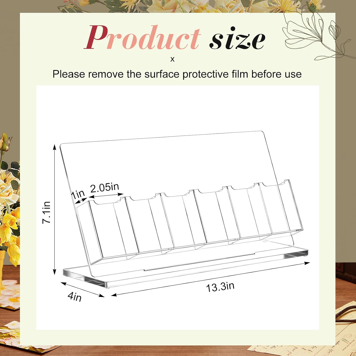 1 Pc Freestanding Acrylic Bookmark Display Holder for Business Multiple No Assembly Required 2