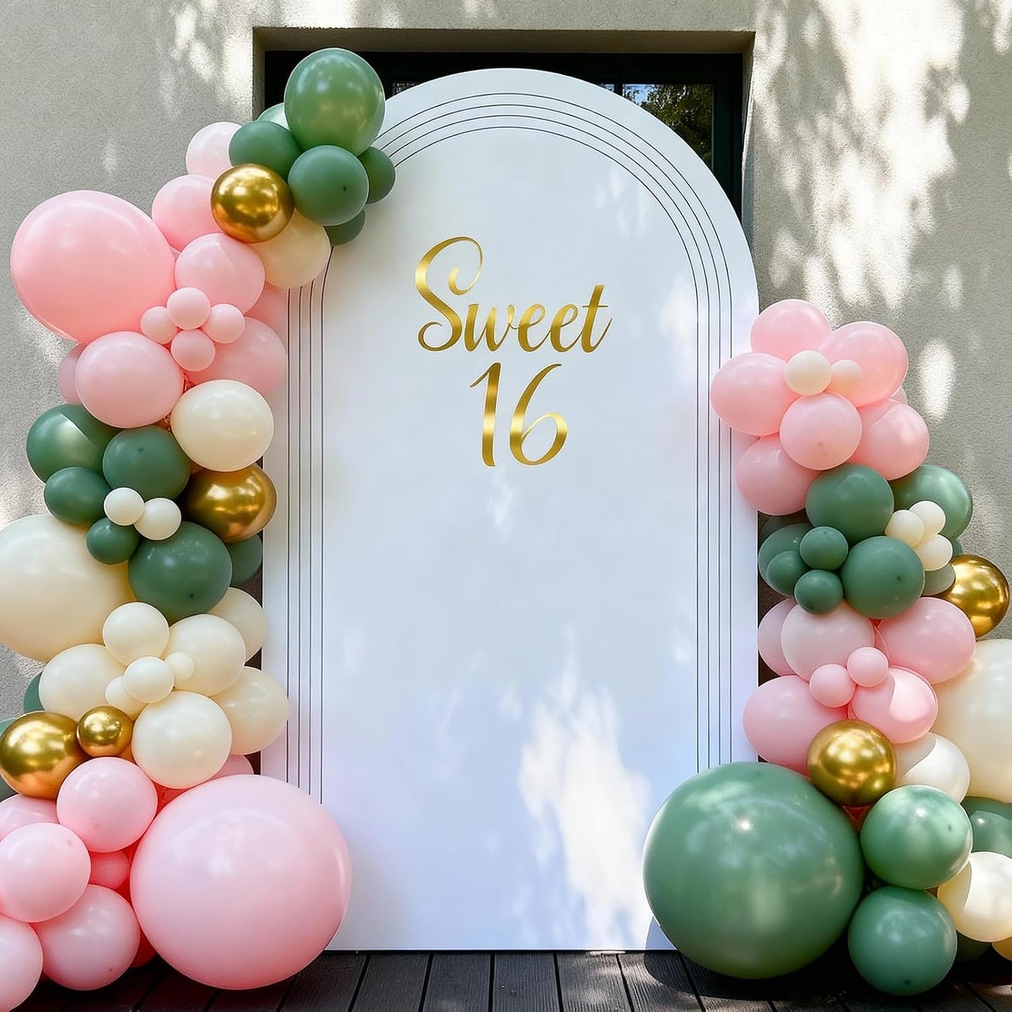 Gold Sweet 16 Stickers Sign for Arch Backdrop Happy 16 Birthday Party Vinyl Sticker / Gold-sweet 16