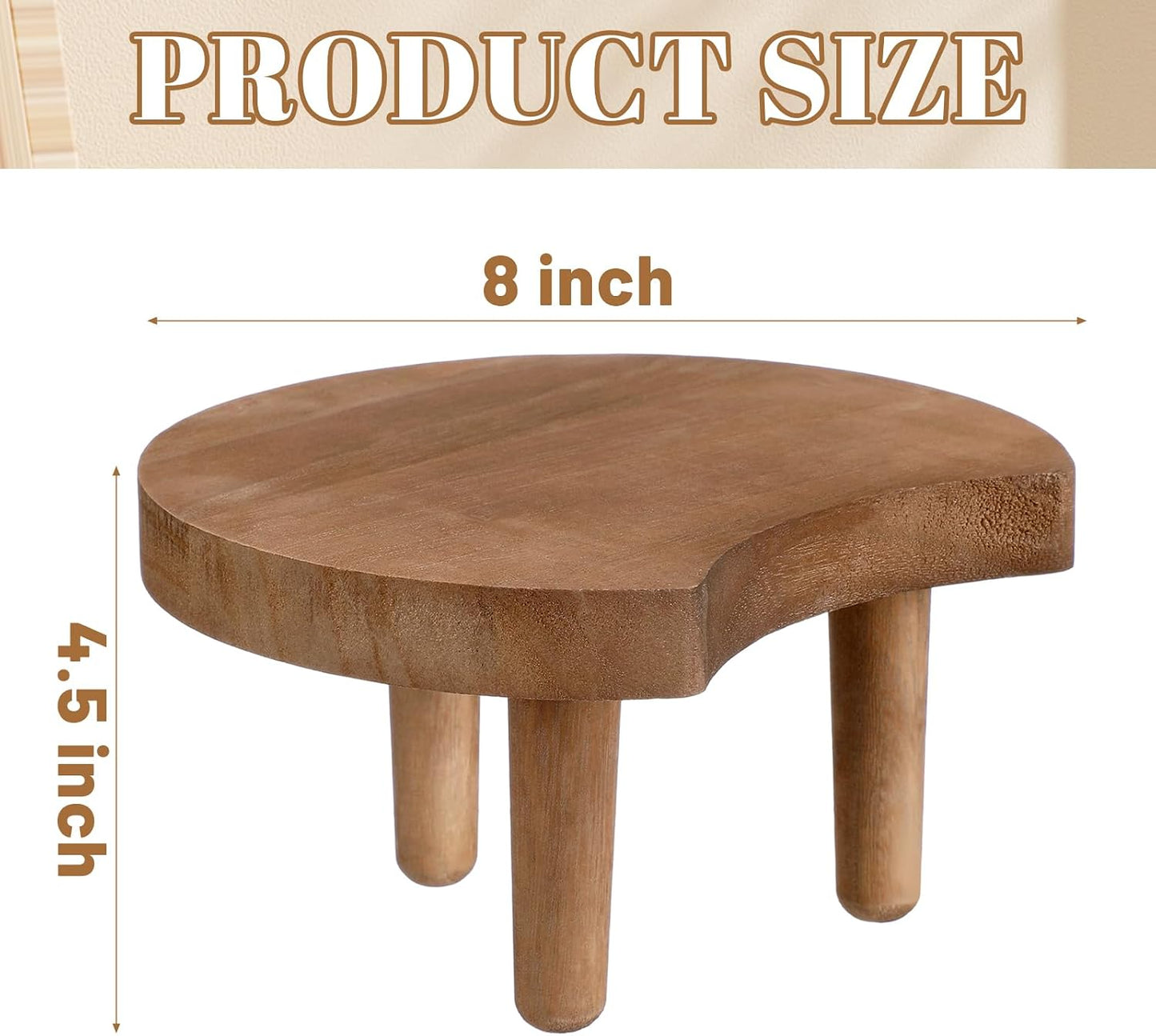 Rustic Wood Riser Stand Farmhouse Wood Pedestal Stand / Set of 2