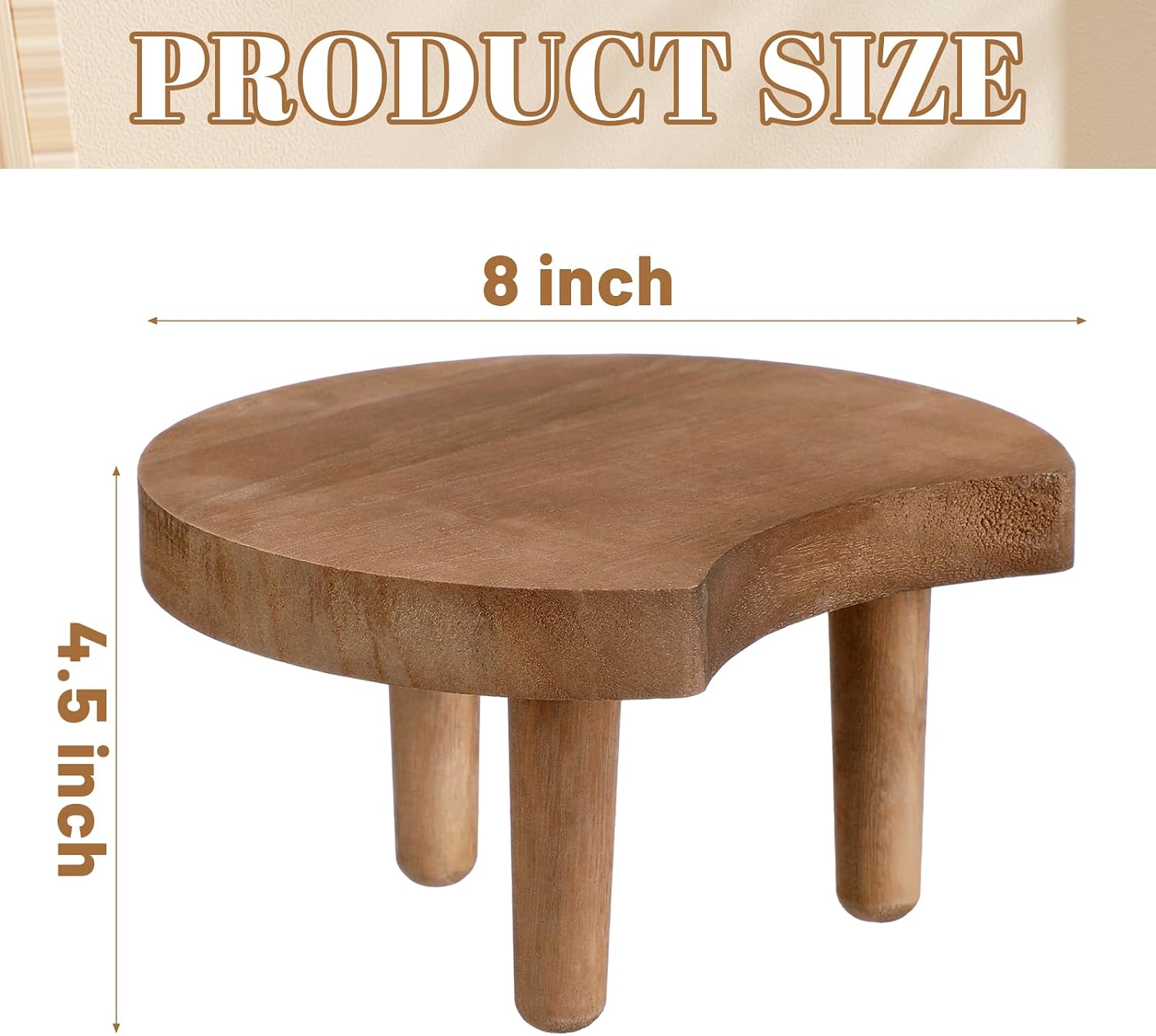 Rustic Wood Riser Stand Farmhouse Wood Pedestal Stand / Set of 2