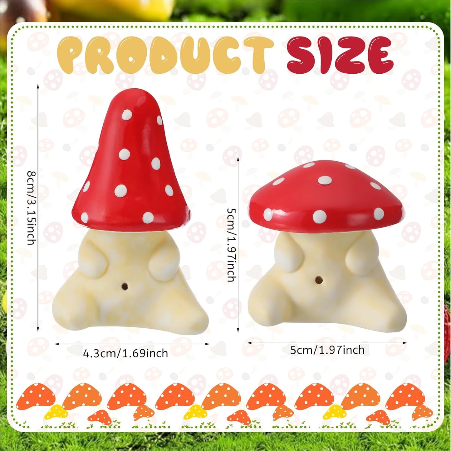 Butts Figurines Outdoor Garden Statues / Red / Set of 2
