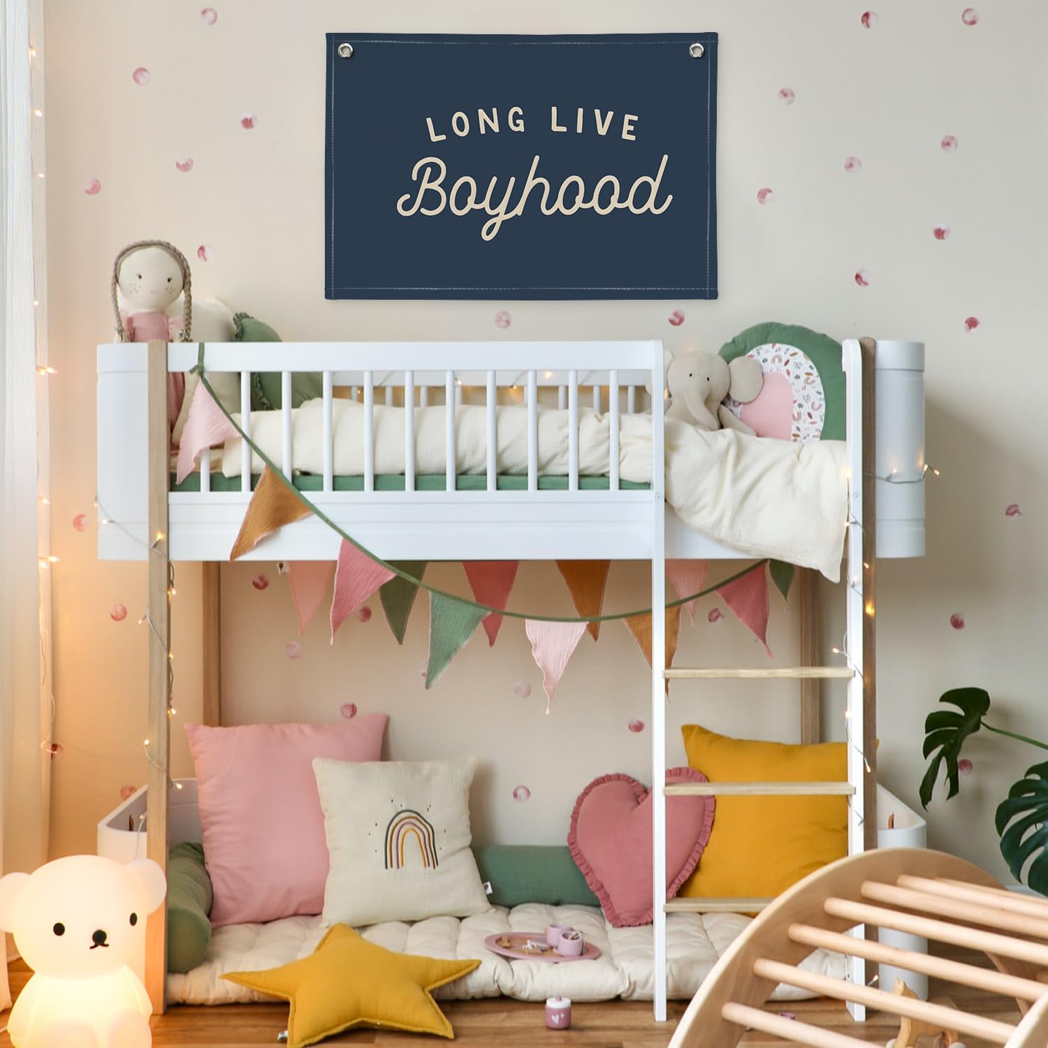 Navy Blue Decor Long Live Boyhood Banner Boy Room Decor / Long Live Boyhood Navy Blue