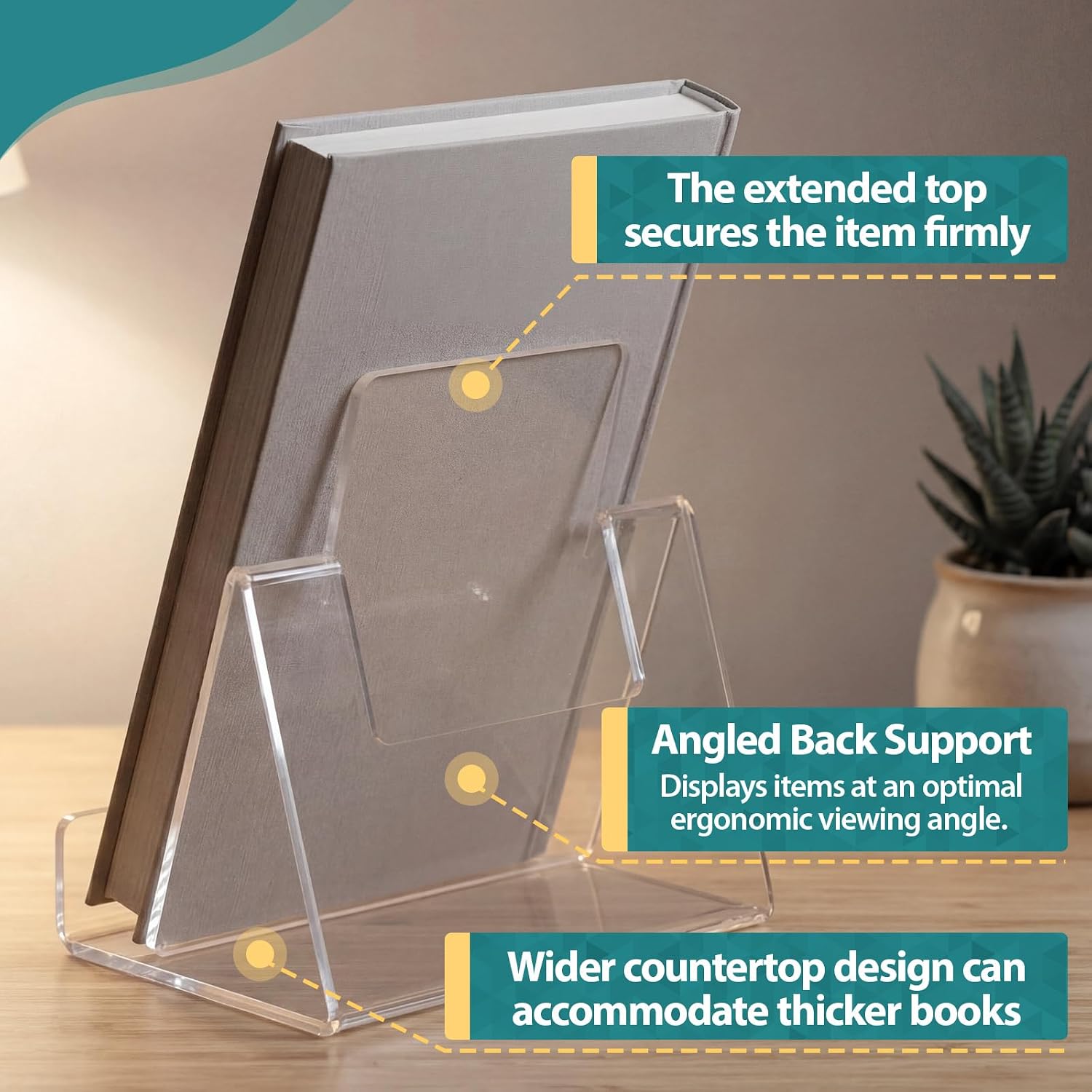Acrylic Display Book Stand / Clear / Set of 2