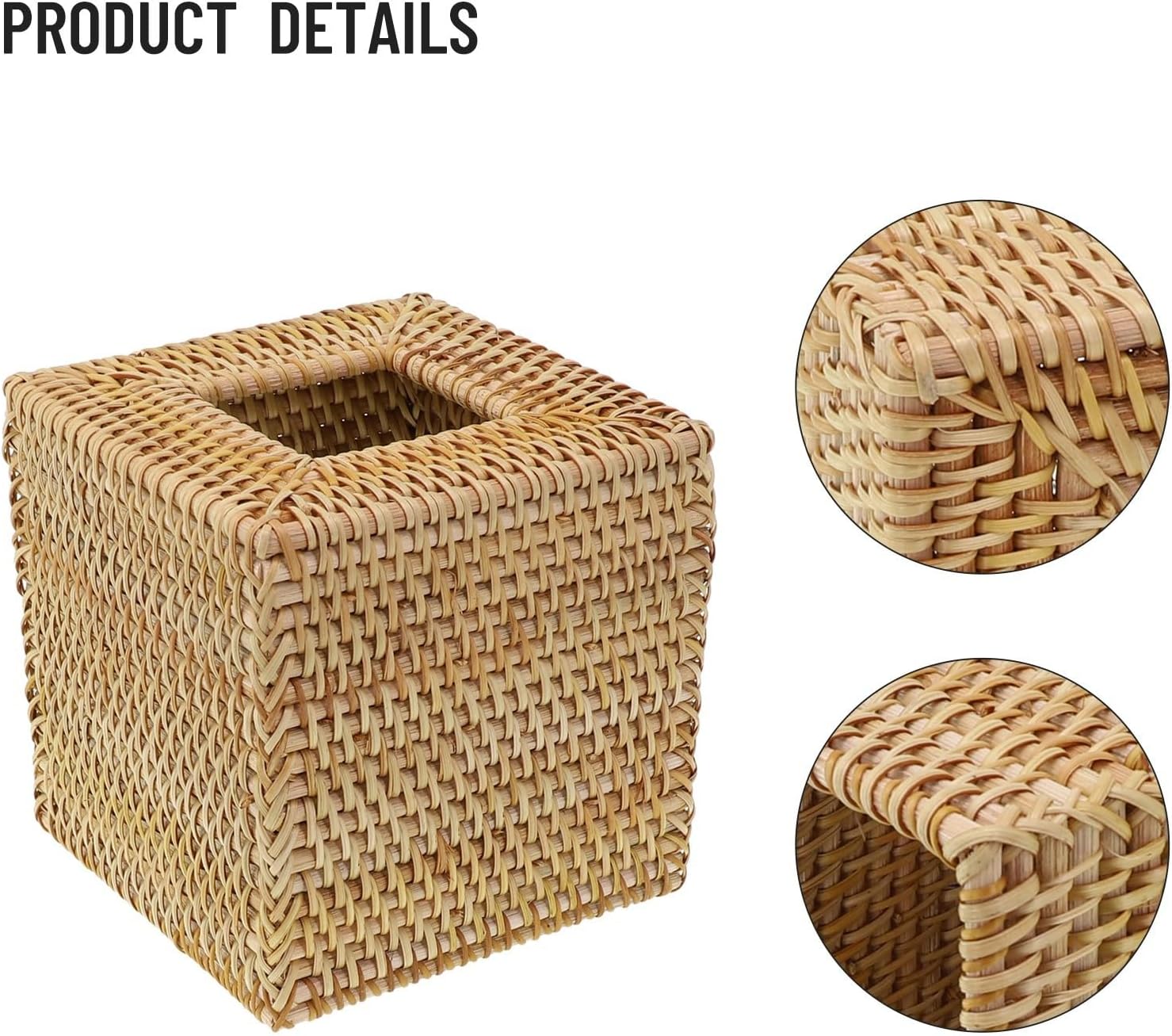 Rattan Tissue Box Cover