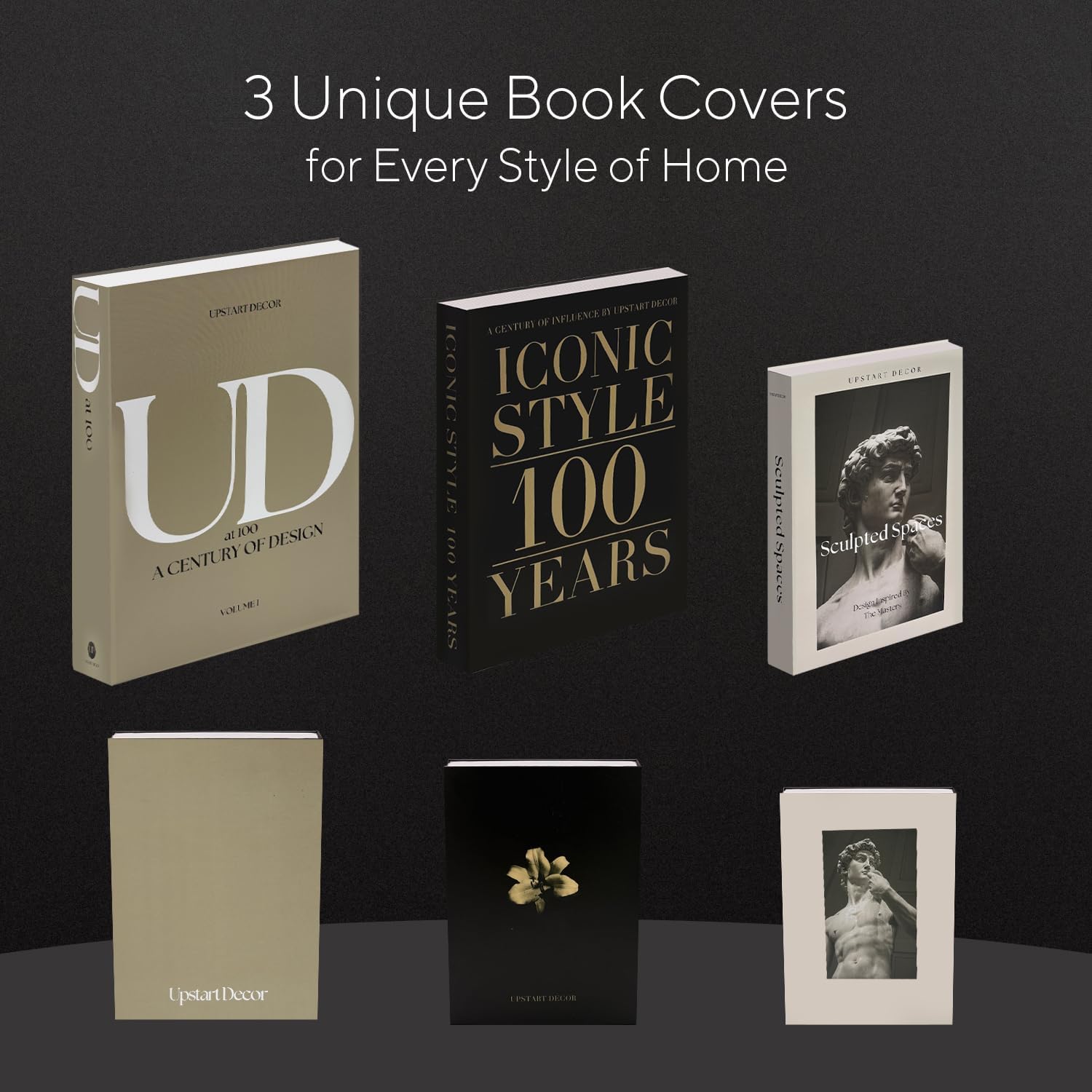 Aesthetic Decorative Books Designer Faux Books for Decoration to Enhance Mid Century / Set of 3